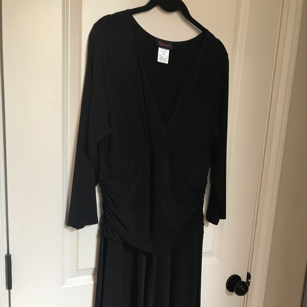 Black Dressy V Neck Dress